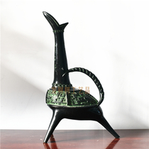Imitation ancient bronzes Bronze Ware Warriors of Han Dairy Facial Tattooing Pure Copper Tripods of Chinese-style Clubhouse Like Inter-Board Crafts