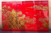 Pingyao Lacquerware hanging screen Hotel hall decoration tide map Business housewarming gift