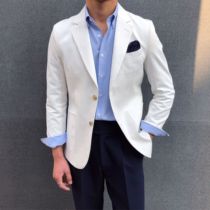 Lu Sanxen birthday Department British spring patch leisure single suit Joker trend slim slim clothed suit jacket men