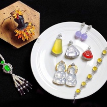 Myanmar natural A goods Jade jade ice egg noodles men and womens ring surface bare stone new custom design inlay DIY