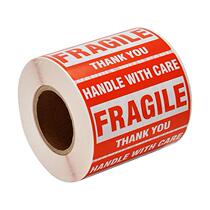 500 Roll Fragile Sticker Careful Handling Warning Packaging Shipping Label Sticker