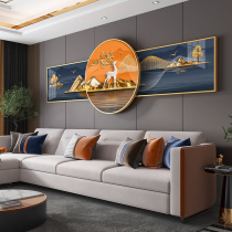 Living room sofa background wall decorative painting Light luxury atmosphere High-end mural Modern simple large size free hole hanging painting