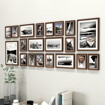 Solid Wood Photo Wall non-perforated photo wall frame wall frame wall Company cultural wall background wall decorative frame hanging wall combination