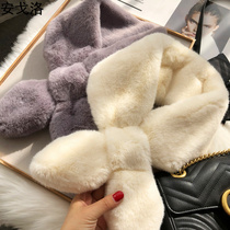 Cute scarves for women Winter Korean version 100 lap high quality dovetail fur cross surrounding neck imitation fur fur fluff collar