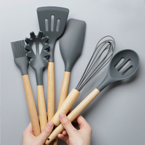 Silicone shovel cooking spade colander kitchen supplies non-stick pot special spatula soup spoon household kitchenware set
