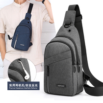 Business chest Bag Mens shoulder bag shoulder bag canvas leisure backpack sports bag Korean version trend