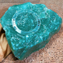Natural 6A jade jewelry bracelet Emerald green Tangling jade rough stone Qishi ornaments ornamental stone wool green jade bracelet