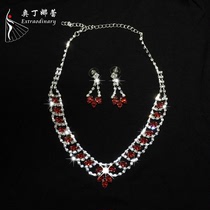 Odina Lei 2019 New Jewelry Belly Dance Accessories Performance Clothing Diamond Necklace Earrings Three Piece