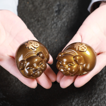 Golden Pig Nafu mini color change can raise tea pet lucky ornaments Tea table Tea plate Tea table Tea playthings boutique small objects