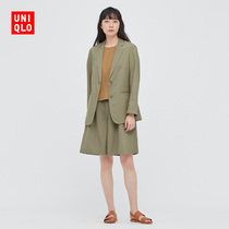 UNIQLO womens hemp-blend casual suit (spring summer jacket commute) 433646 UNIQLO