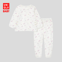 Uniqlo autumn and winter baby toddler pajamas (set home clothes) 441304(80-120cm)