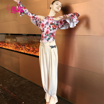 venny Winnie 2021 new modern dance jacket women practice wear off-shoulder fashion dance pants Waltz