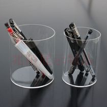Acrylic Baile round pen holder Transparent eyebrow pencil holder High transparent juice pen storage tube Transparent Zebra pen holder