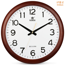 POWER overlord solid wood wall clock New Chinese living room quartz clock household mute wall watch simple European wooden clock