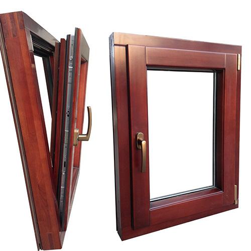 Aluminum-clad Wood Door and Window Villa Solid Wood Aluminum Wood Composite Sound-proof Flat Opening Window Wood-clad Aluminum Broken Bridge Aluminum Door and Window