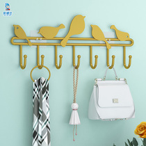Door rear adhesive hook non-perforated strong viscose bedroom clothes hat hanger wall hanging non-marking wall storage clothes rack