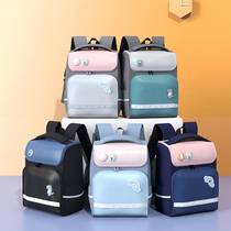Japanese and Korean version of childrens schoolbags primary school boys and girls three to six grades super light to reduce the burden on the ridge backpack