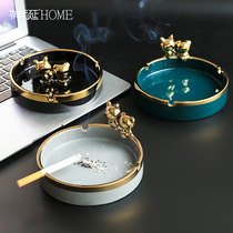 Nordic Light Lavish Sketching Ceramic Ashtrays Creativity Personality Trend Home Living Room With Lid Fly Ash Mesh Red Pendulum