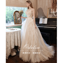 odelia out of the gauze 2021 New French licensed sensual line chest light wedding wedding bride