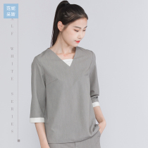  Pre-sale Fannice beautician work clothes Female senior beauty salon SPA health club technician work clothes set