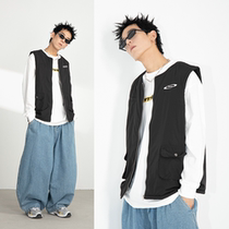 FUNKYFUN Original Design Thin Cotton Early Autumn Vest Jacket Han Feng Loose Joker Fashion Cardigan