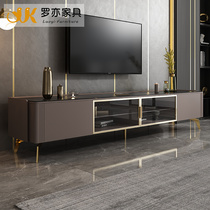 Nordic rock board paint TV cabinet coffee table combination modern light luxury living room high gray minimalist high ground cabinet