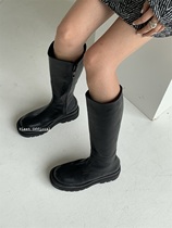 Last Official 2021 spring and summer new British style knee-high knight boots thin cigarette tube thick-soled boots