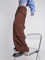 UNCMHISEX 04 01NEW] American horseradish extremely simple loving metal buttoned with large pockets Western pants