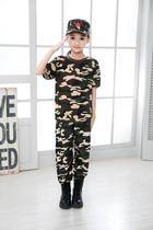 Childrens camouflaying summer primary and middle school students training military training camouflak suit for men and women in childrens childrens clothing uniforms