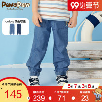 PawinPaw cartoon bear childrens clothing 2021 New Spring boys jeans pants elastic trousers casual