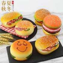 Simulation big burger model hamburger model fake McDonalds PU simulation food bread decorations props
