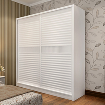 Wardrobe sliding door simple modern economical wardrobe bedroom overall sliding assembly rental home cabinet