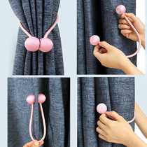 Magnet Curtain Buckle Strap Lacing a pair of simple and modern tie straps hanging ball tying rope Creative Nordic