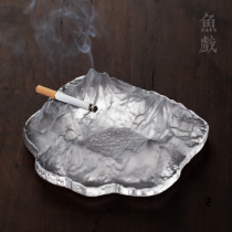 Japanese crystal glass ashtray home sprinkler club cigar tank creative iceberg snow mountain ashtray living room ornaments
