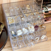 Ear stud earrings jewelry storage box ear clip induction box multi-layer 120 grid nail Diamond drawer jewelry box
