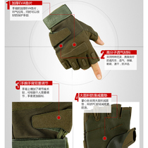 Black Hawk tactical gloves half-finger anti-cut stab-resistant outdoor mens and womens sports mountaineering fighting self-defense military fans Training Training