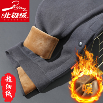 Arctic Suede Warm Pants Mens Gvet Thickened Autumn Pants Youth Easy To Beat Underpants Velvet Pants Winter High Waist Large Size Cotton Pants
