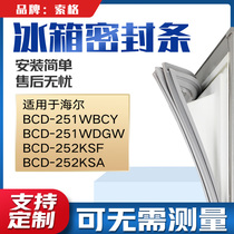 Applicable Haier BCD251WBCY 251WDGW 252KSF 252KSA refrigerator seal door seal magnetic strip