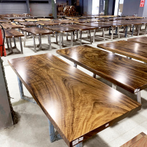 South American walnut board Solid wood tea table Log office desk Kung Fu tea table Tea board Resin river table Modern