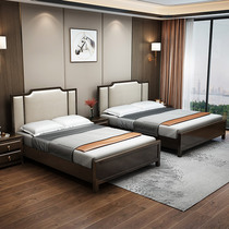 New Chinese solid wood bed single 1 2 meters home 1 35m childrens bed simple modern bedroom mens and womens childrens bed 1m