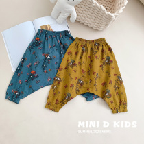 mini denier Korean version spring autumn new child crummy long pants female baby anti-mosquito pants casual pants baby down pants