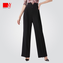 Nayi Modeng Dance Pants Womens High-waisted Straight Latin Dance Pants Ballroom Dance Wide Leg Pants Skinny Dance Pants