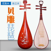 According to the wood rosewood mahogany pipa water polishing process Professional playing pipa Adult children universal pipa