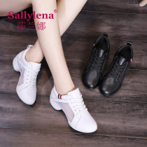 Shalana dance shoes Four Seasons New Square dance womens shoes dancing shoes leather middle heel soft bottom breathable womens dance shoes