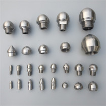 Pipe dredging gun head ultra-high pressure cleaning outer wire inner wire rat head sewer floor drain bathroom stainless steel nozzle