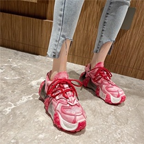 Fashion item ~ new old color polishing torre shoes women super fire ins tide breathable muffin thick bottom sneakers net red
