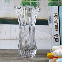 Thickened extra large transparent crystal glass vase rich bamboo lily rose flower arrangement living room ornaments