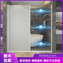 Bathroom bathroom invisible magnetic shower curtain set Free hole waterproof mildew magnetic partition thickened hanging curtain