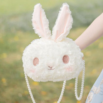 Lolita Cute Bunny Bag Pearl shoulder bag Sweet Joker Soft Girl Children Plush Doll Bag Girl