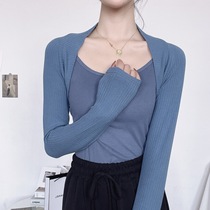 Autumn and winter Chinese dance ballet art test body dance practice jacket long sleeve outside warm shoulder shoulder coat